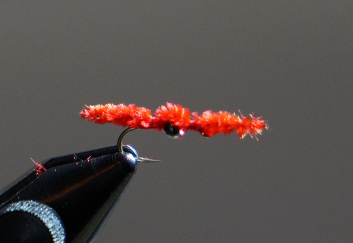 Beaded San Juan Worm fly pattern tied by Christian Andrews