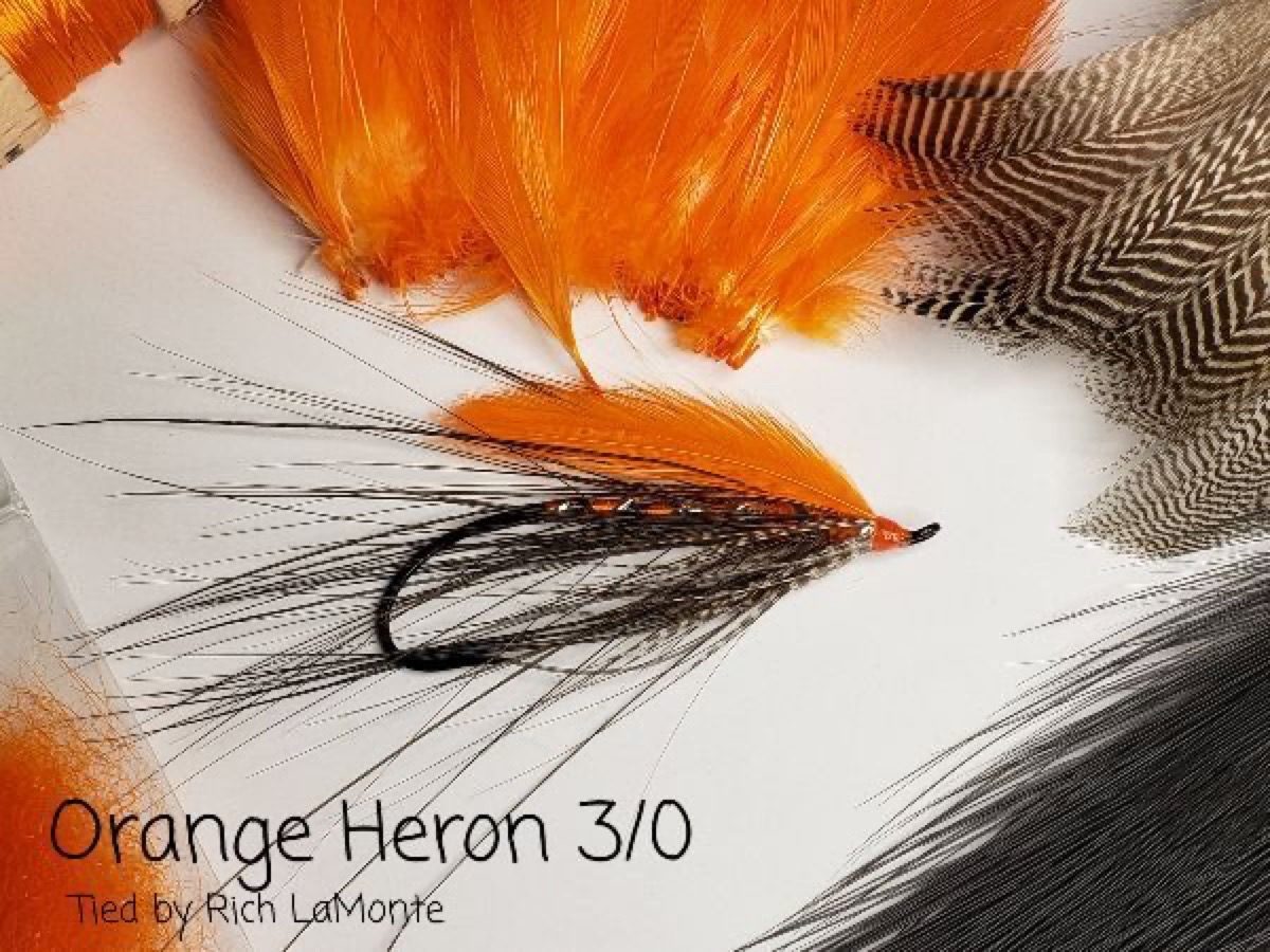 Orange Heron fly pattern tied by Rich LaMonte