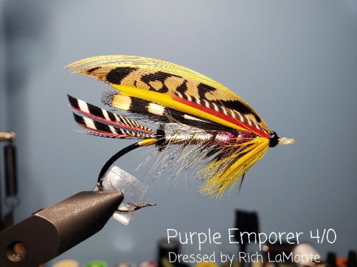 Purple Emporer fly pattern tied by Rich LaMonte
