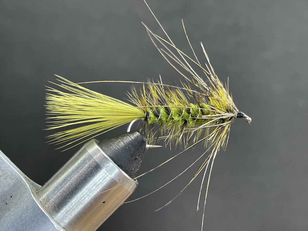 Olive Spey Bugger fly pattern tied by Brent Jones
