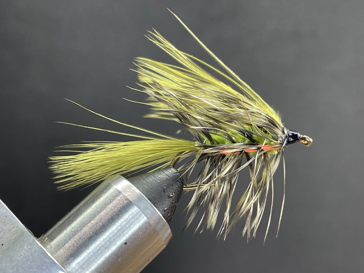 Olive Wing Two Tone Schlappen Bugger fly pattern tied by Brent Jones