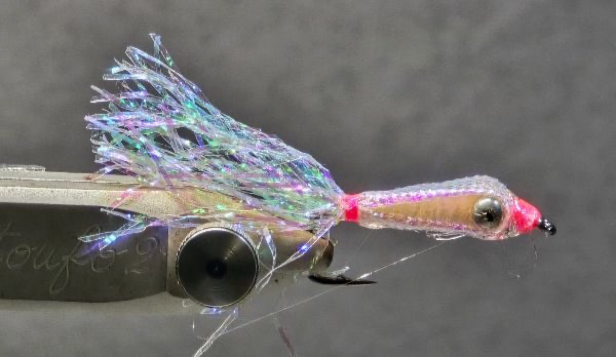 Mike Hogue’s Mylar Minnow fly pattern tied by Darrell Olson