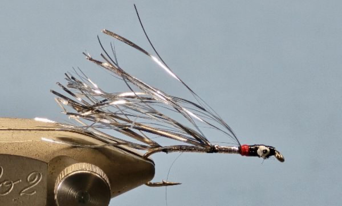 Dick Steinhorst’s Flashabou Minnow fly pattern tied by Darrell Olson