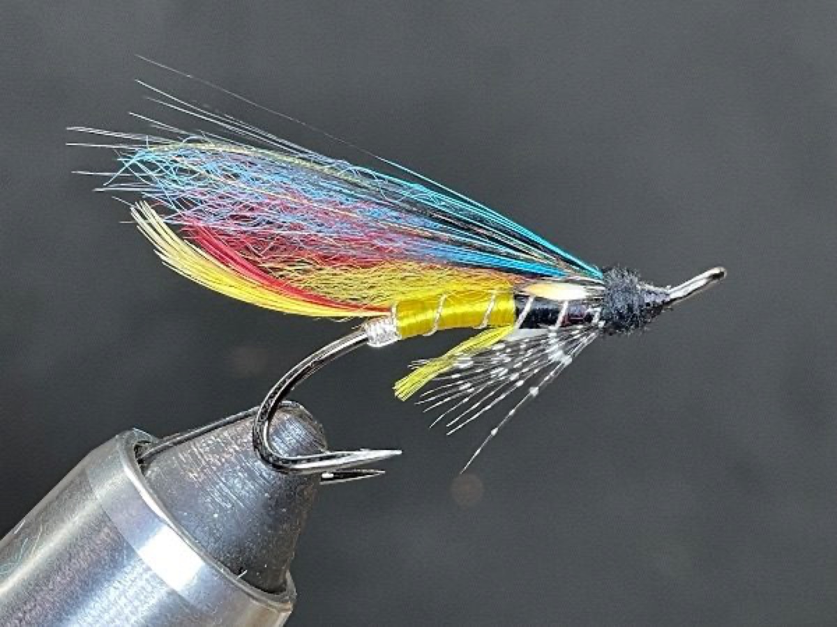 Jock Scott Hair Wind Double fly pattern tied by Brent Jones