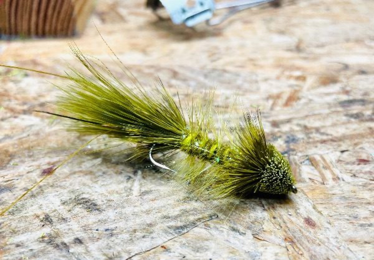 Mud Bugger (Olive) fly pattern tied by Brent Jones