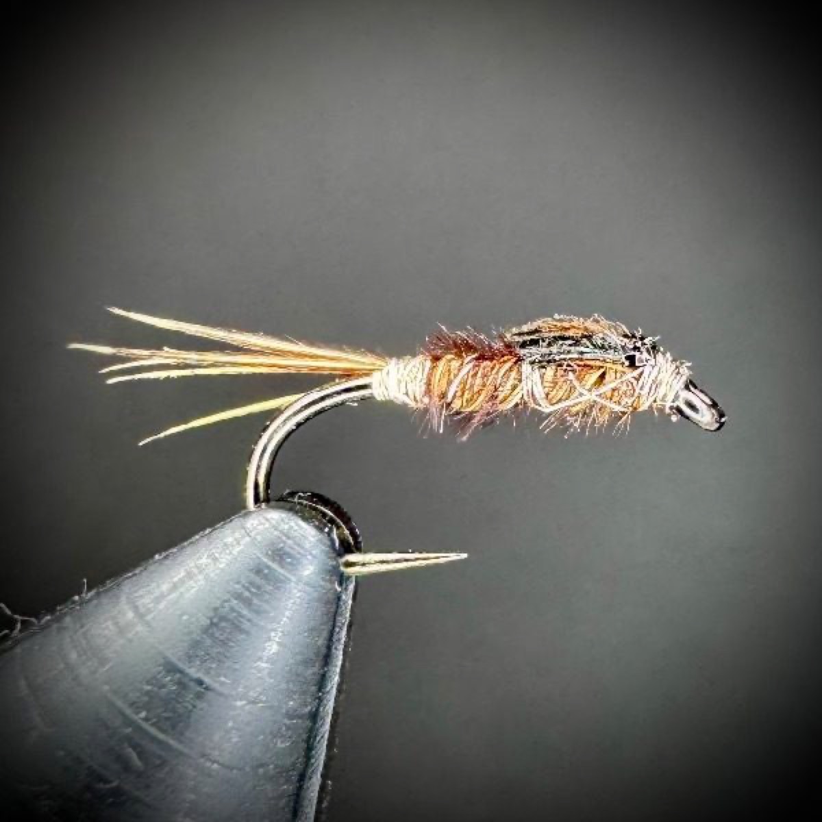 Frank Sawyer's Original Pheasant Tail Nymph (variant) fly pattern tied by Joe Glessner