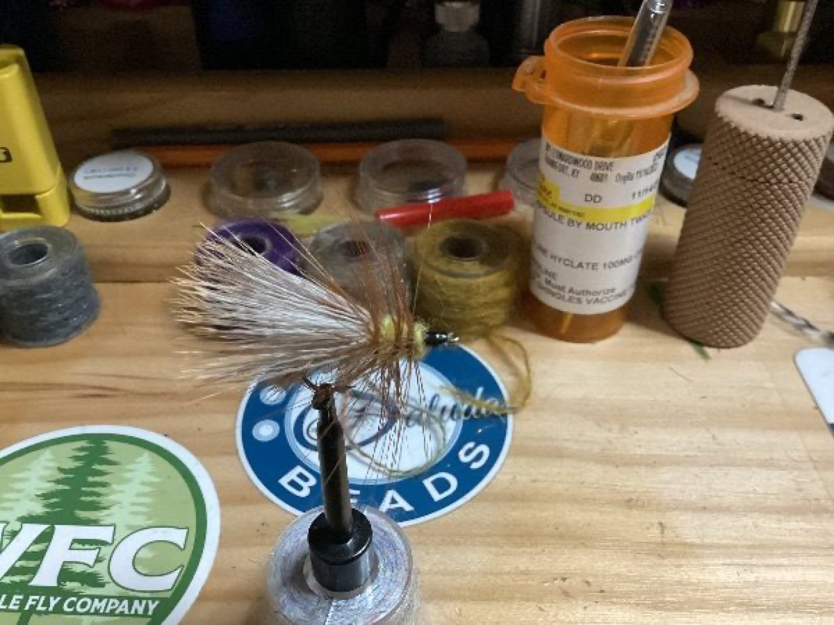Golden Stonefly (Adult Dry Fly) fly pattern tied by Mark Toole