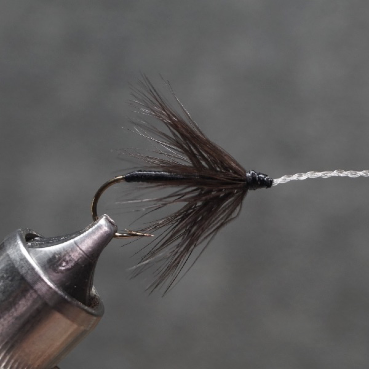 Black Palmer Hackle fly pattern tied by Christian Andrews