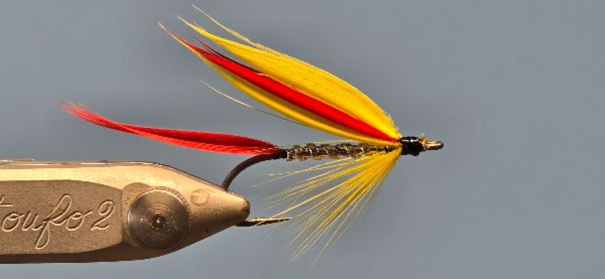 Mickey Finn - A Married Wing Variant fly pattern tied by Darrell Olson