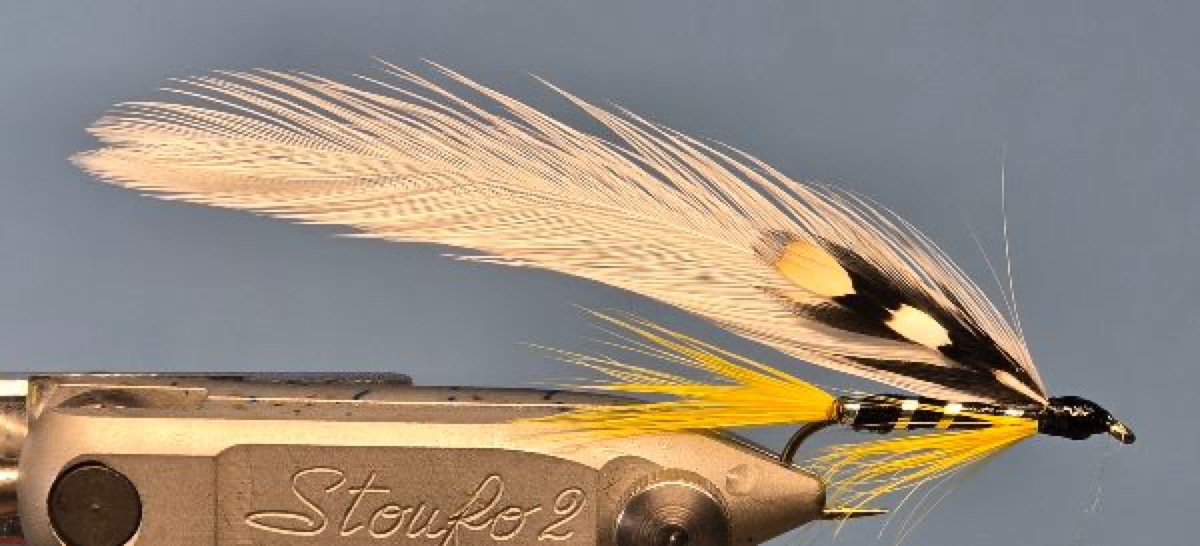 Black Ghost fly pattern tied by Darrell Olson