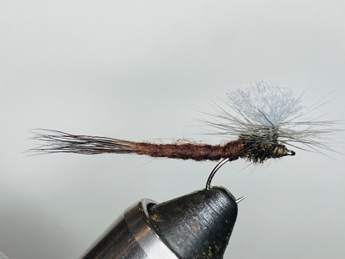 Isonychia (Slate Drake/Mahogany Dun) Parachute Dun fly pattern tied by Brent Jones
