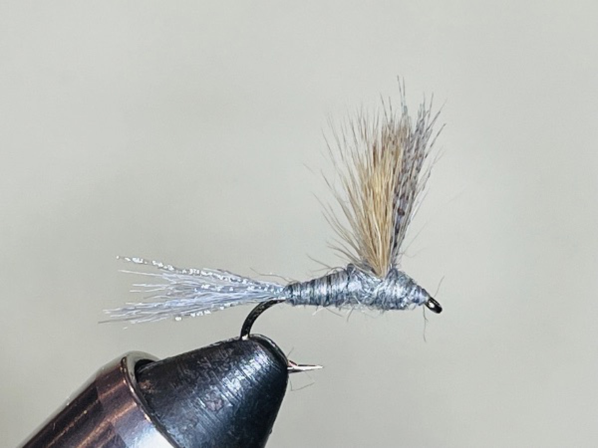 Gray Drake Sparkle Dun (Siphlonurus quebecensis ) fly pattern tied by Brent Jones