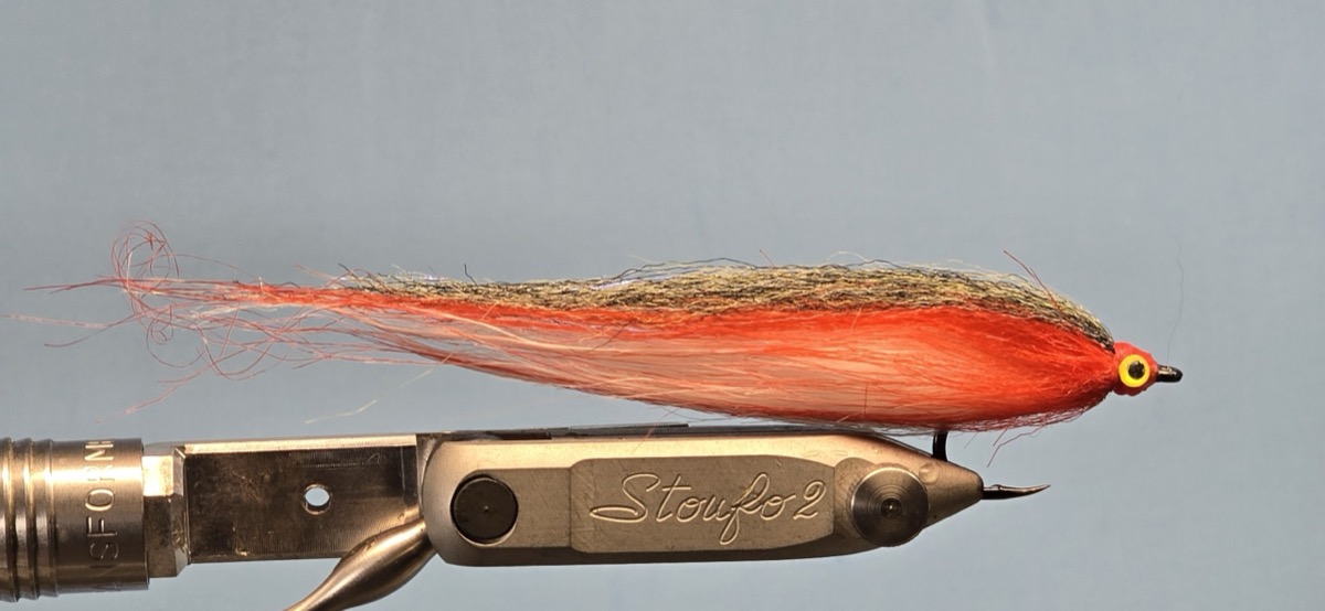 Craft Fur Mullet (Red Variation) fly pattern tied by Darrell Olson