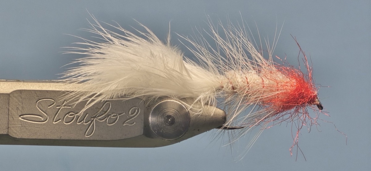 Red Headed Woolly Bugger fly pattern tied by Darrell Olson