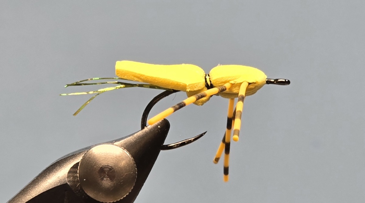 Maddin's Panfish Foam Scorpion fly pattern tied by Darrell Olson