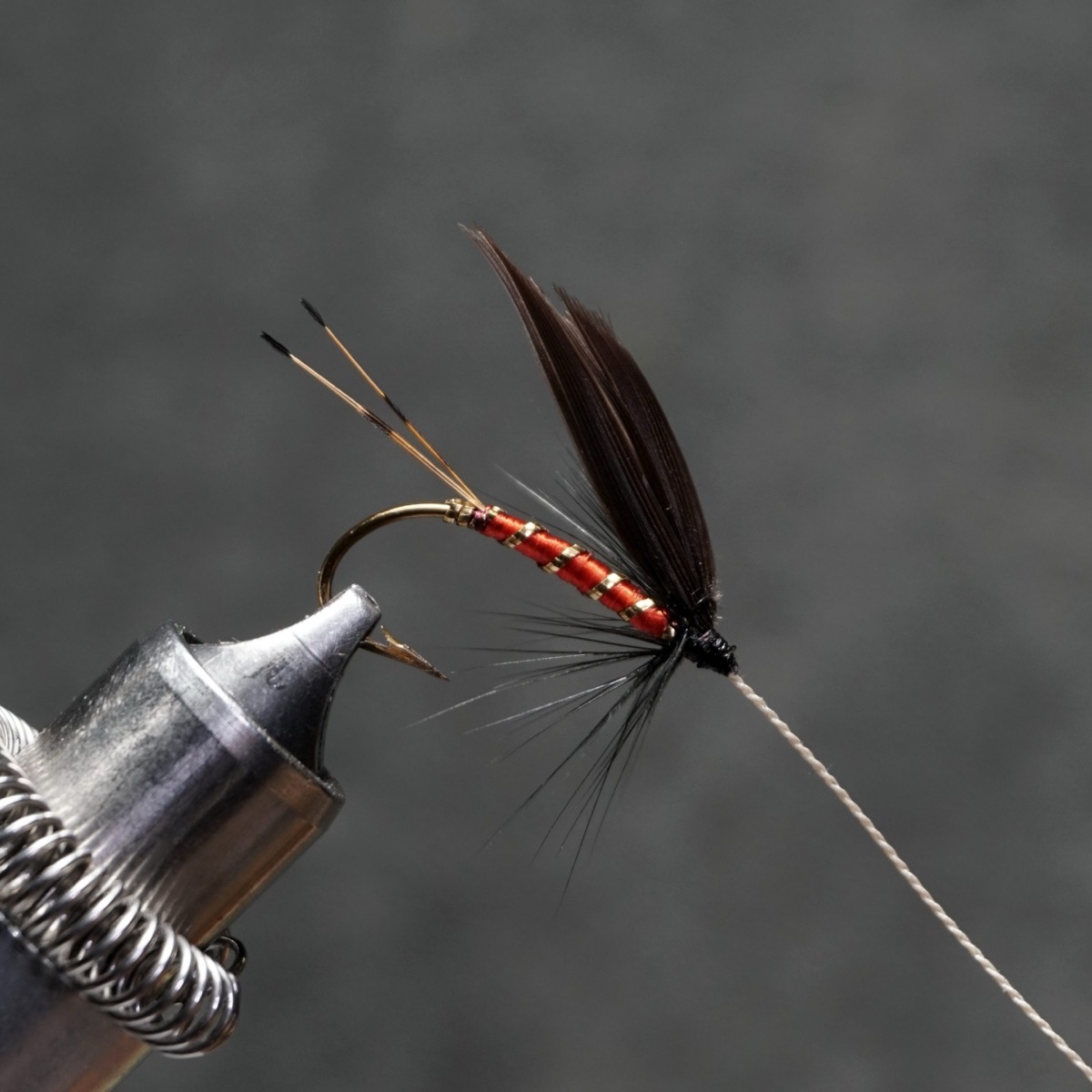 Orange Black fly pattern tied by Christian Andrews