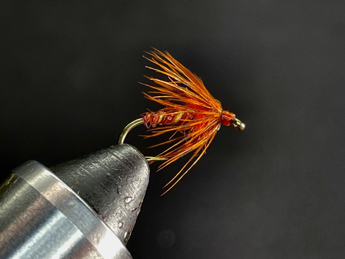 Mahogany and Orange fly pattern tied by Brent Jones