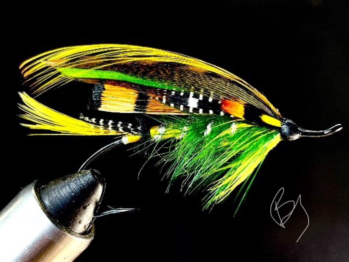 Green Highlander fly pattern tied by Brent Jones