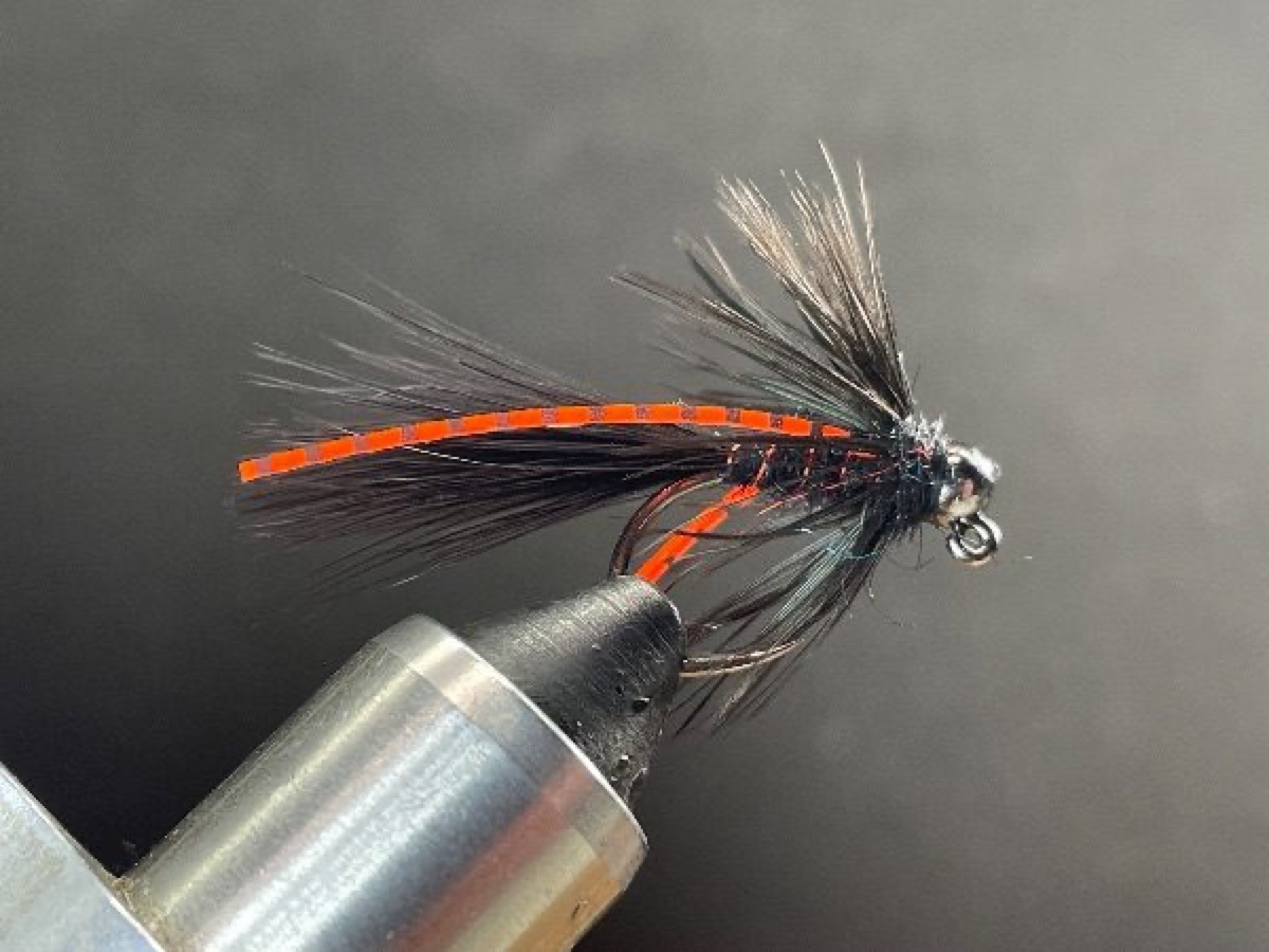 Black Micro Jig Bugger fly pattern tied by Brent Jones