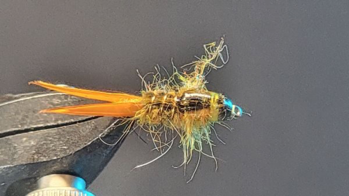 Yellow Stonefly Nymph fly pattern tied by Darrell Olson