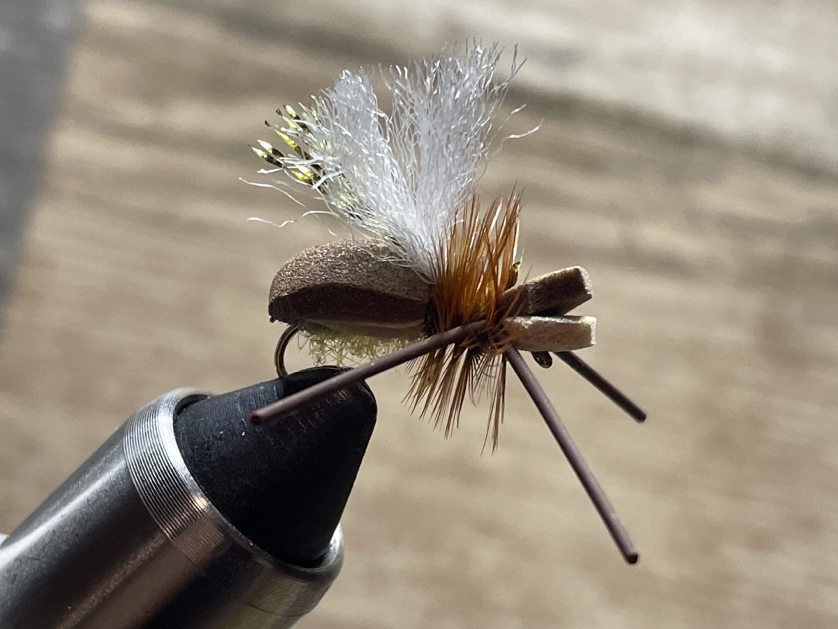 Top Shelf Hopper fly pattern tied by Derrick Llewellyn