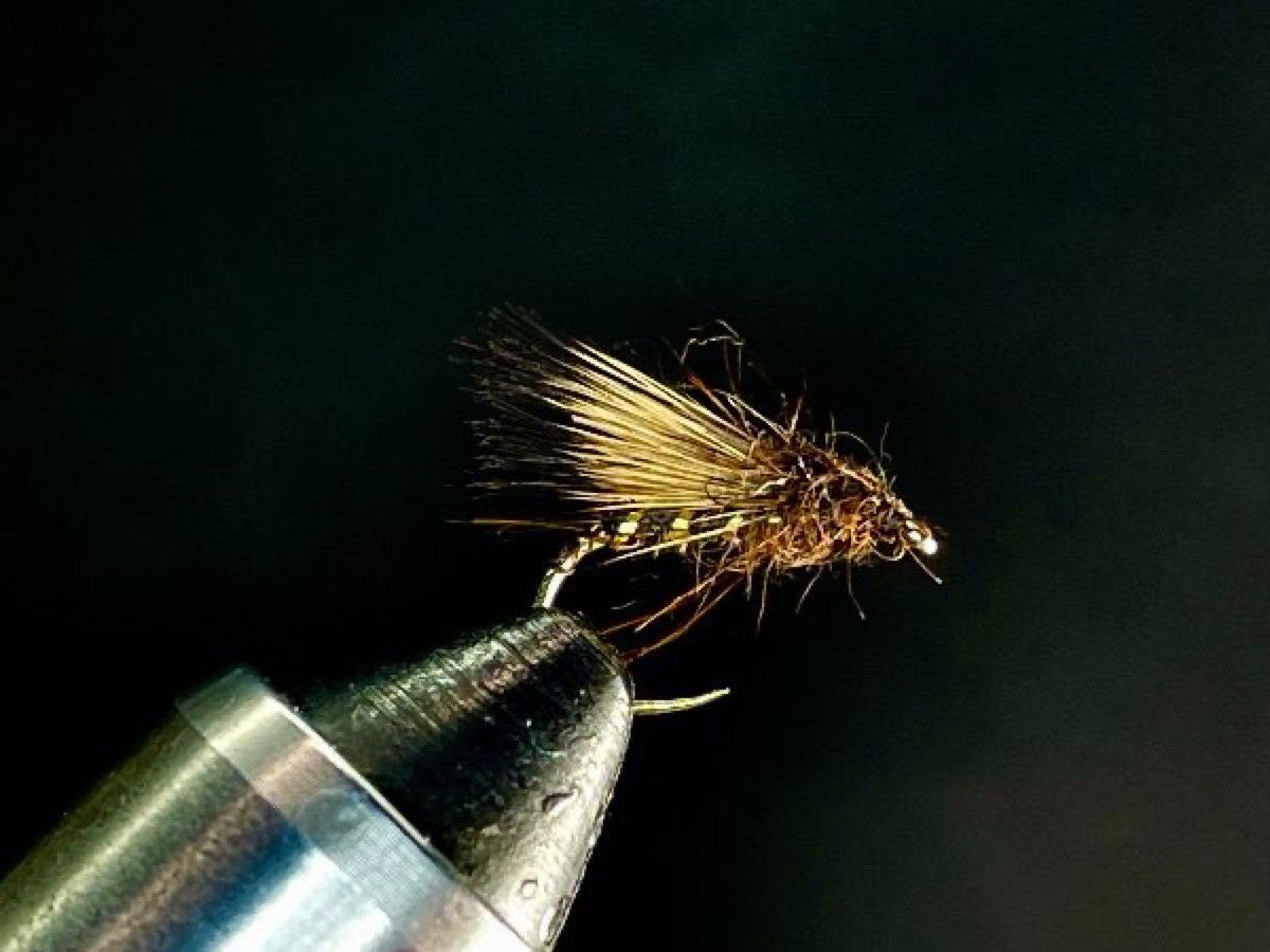 Brown Caddis fly pattern tied by Brent Jones