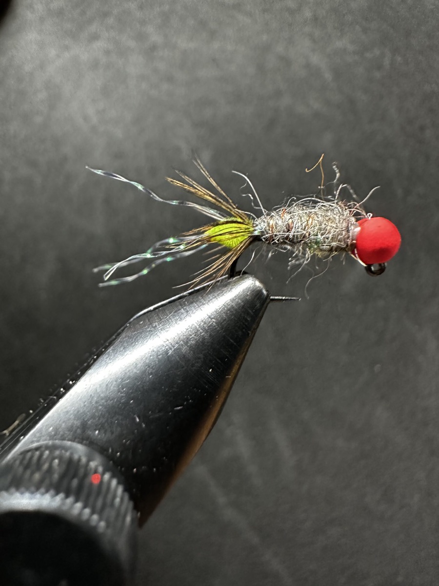 Atomic peeping caddis special fly pattern tied by Stan Darnell