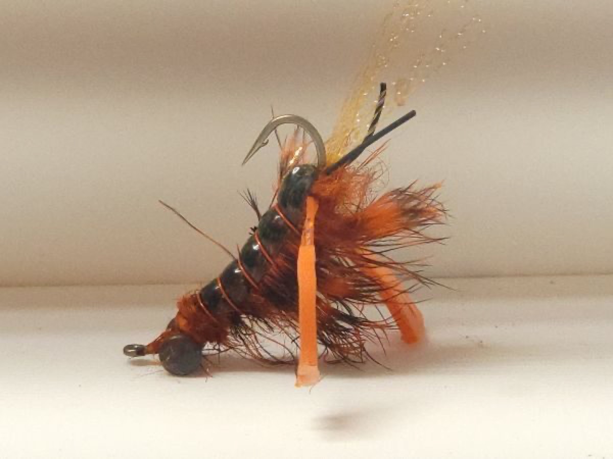 Al Ritt’s Fighing Crawfish fly pattern tied by Darrell Olson