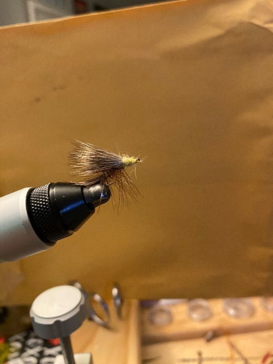 Stimulator fly pattern tied by Andy Wells