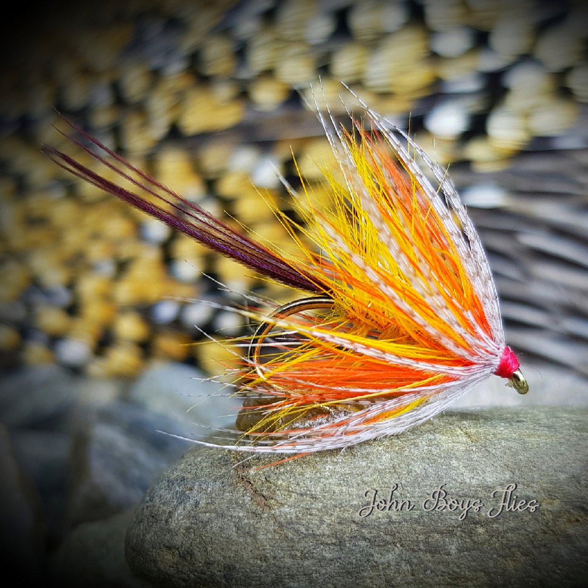 The sunburst Gosling fly pattern tied by John Moore