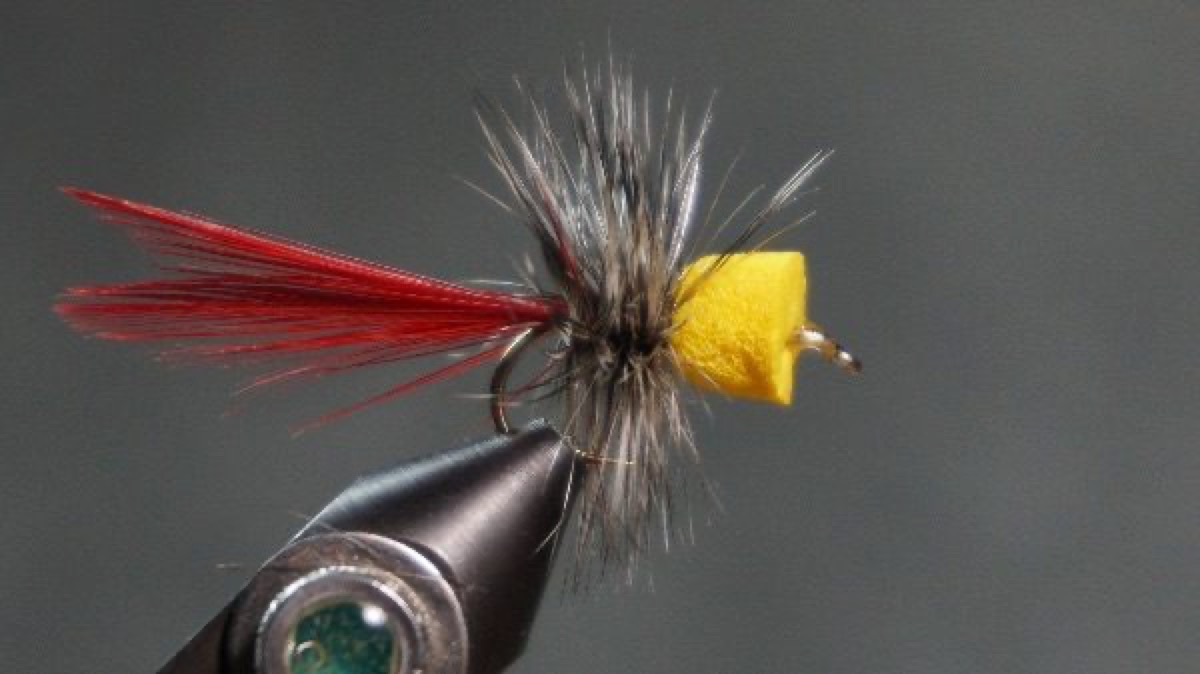 Terry Tanner’s “koozie” Popper fly pattern tied by Christian Andrews