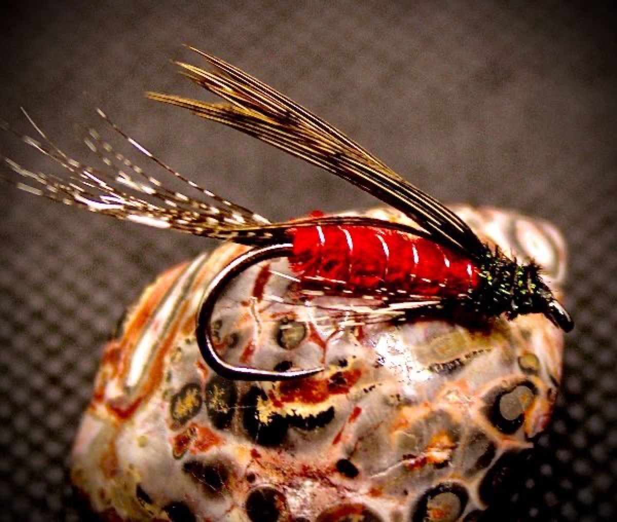 Red Doc Spratley fly pattern tied by Rick Passek