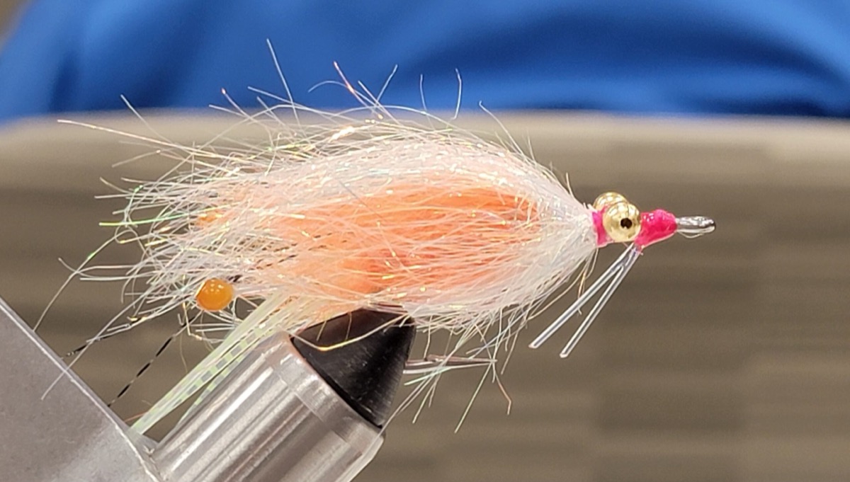 Spawning Sparkle Shrimp fly pattern tied by Darrell Olson