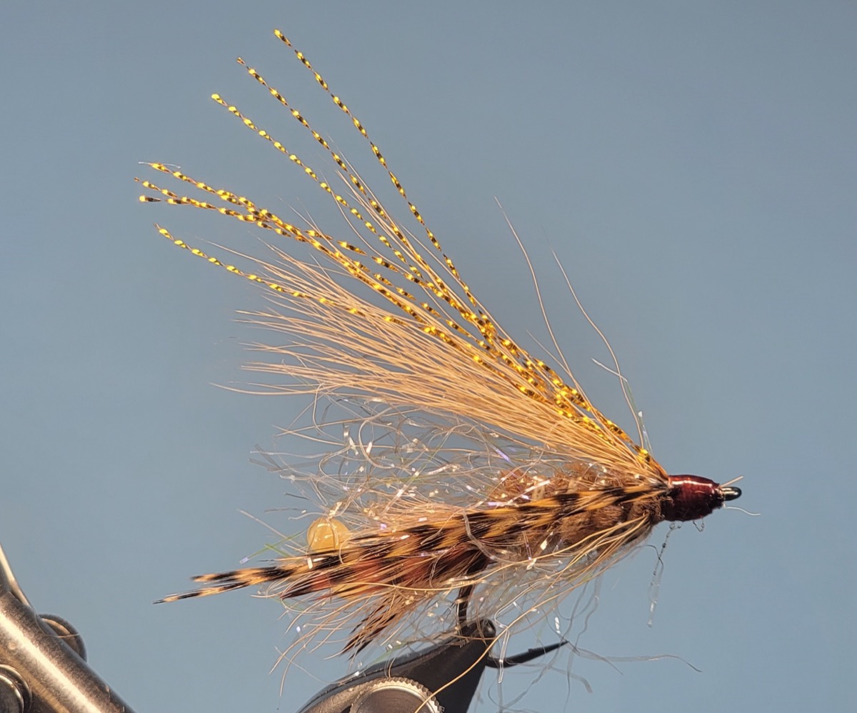 Bryan McGowan’s Silhouette Shrimp fly pattern tied by Darrell Olson