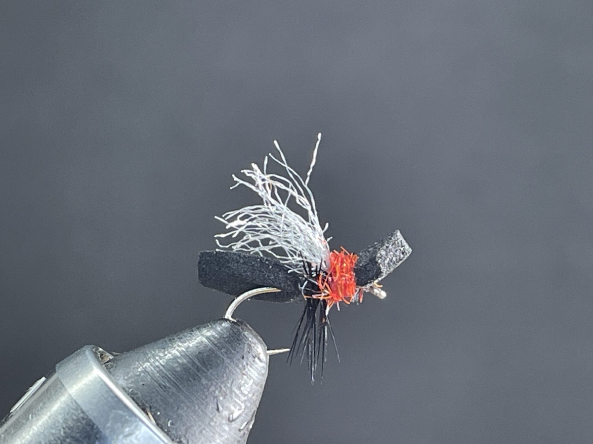 Foam ant attractor fly pattern tied by Brent Jones