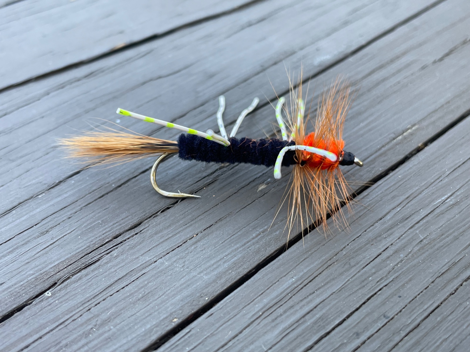 Pepperoni Yuk Bug fly pattern tied by Brent Jones