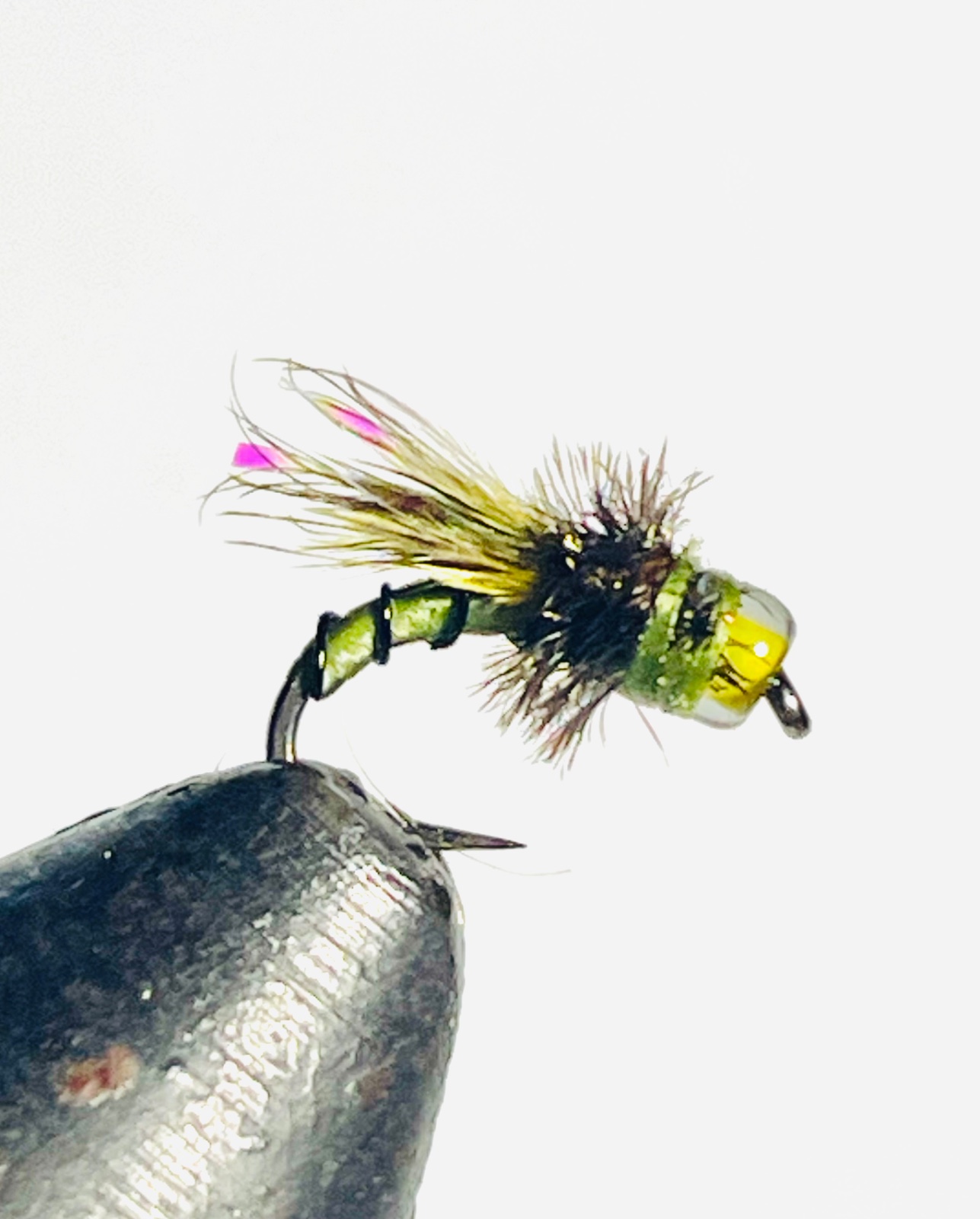 Olive Manhattan Midge fly pattern tied by Brent Jones